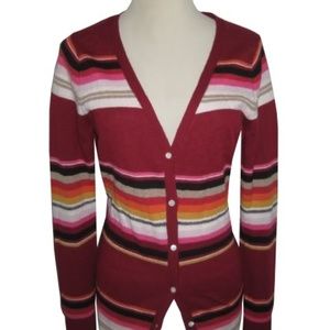 Lucky Brand Wool Blend Cardigan V-neck Sweater S